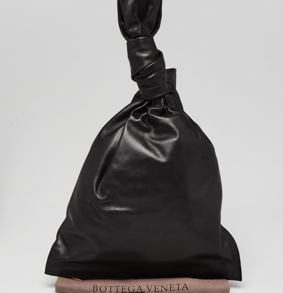 Bottega Veneta Handbags - Bottega Veneta Black Lambskin Leather
